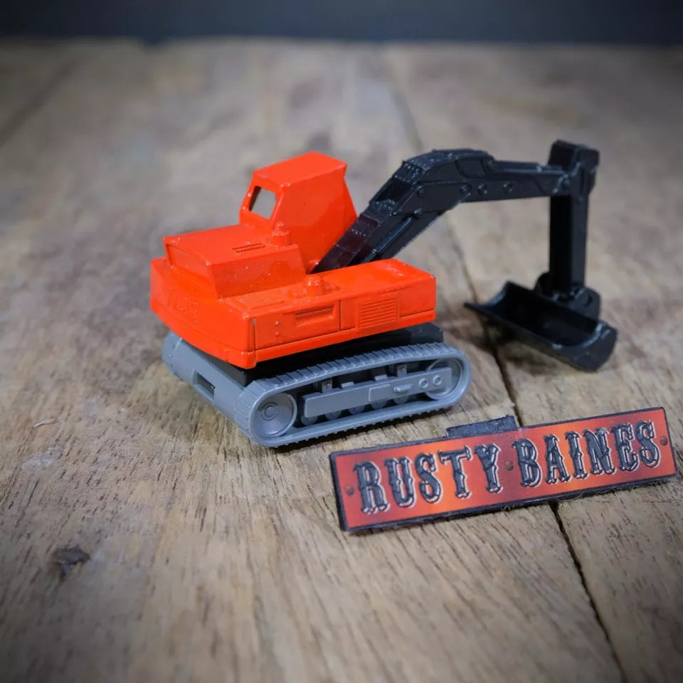 Matchbox #32 Atlas Excavator Digger, Orange, Playworn, No Box