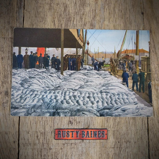Postcard, Grimsby Fishing Heritage, Pontoons Printed