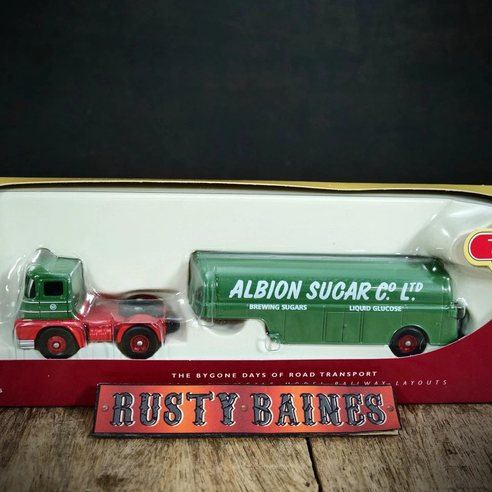 Lledo Trackside, Foden S21 Tanker Lorry, Albion Sugar, Green, 1/76