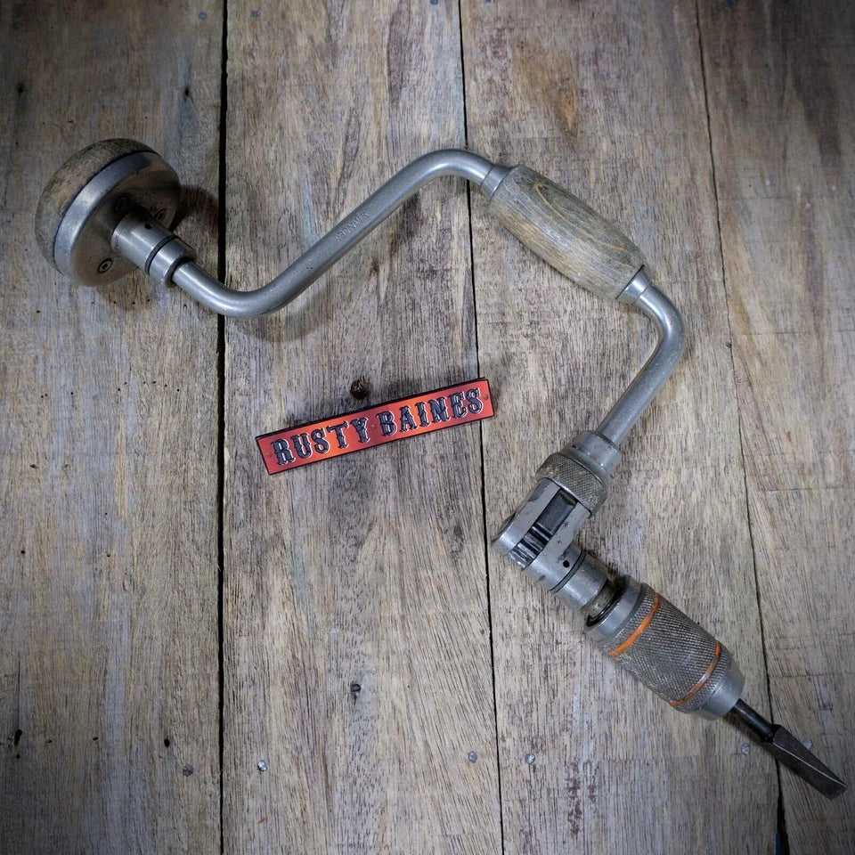 Pair of Vintage Hand/Brace Drills, Stanley Tools & Keen, Working