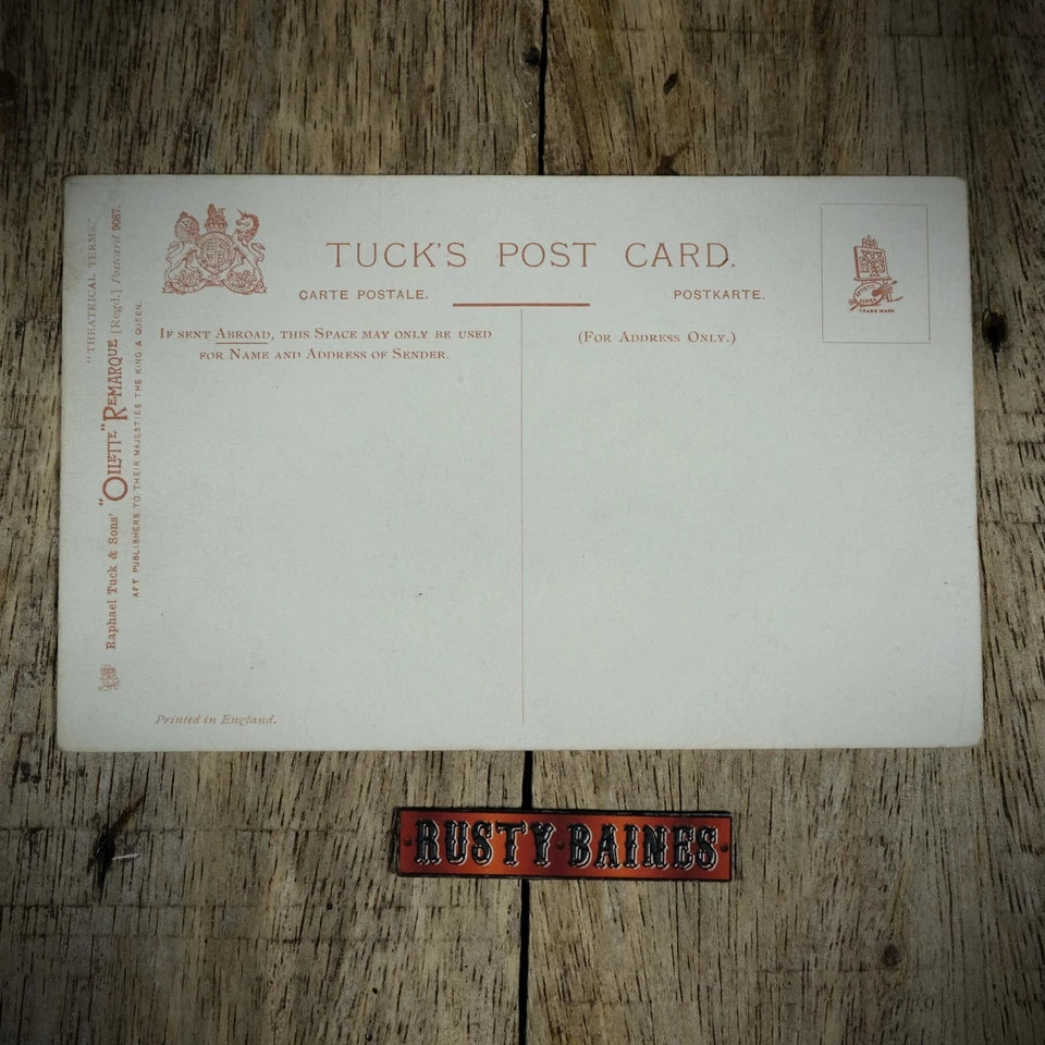 Postcard, Tuck Oilette Humour, Theatrical Terms, Making Up, Romance