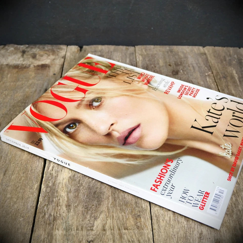 Vogue Magazine December 2014, Kate Moss, David Bailey Images, Bunny Mellon