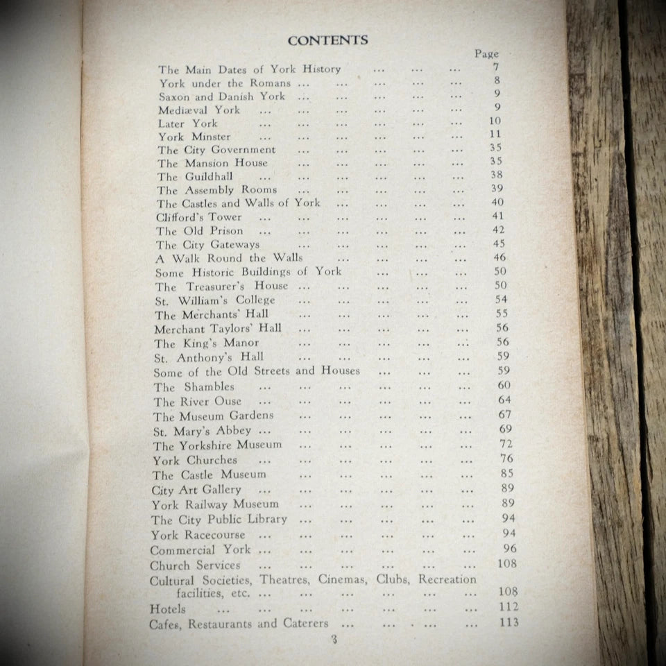 Official Guide to the City of York 1948, Vintage Travel/History Book, Softcover
