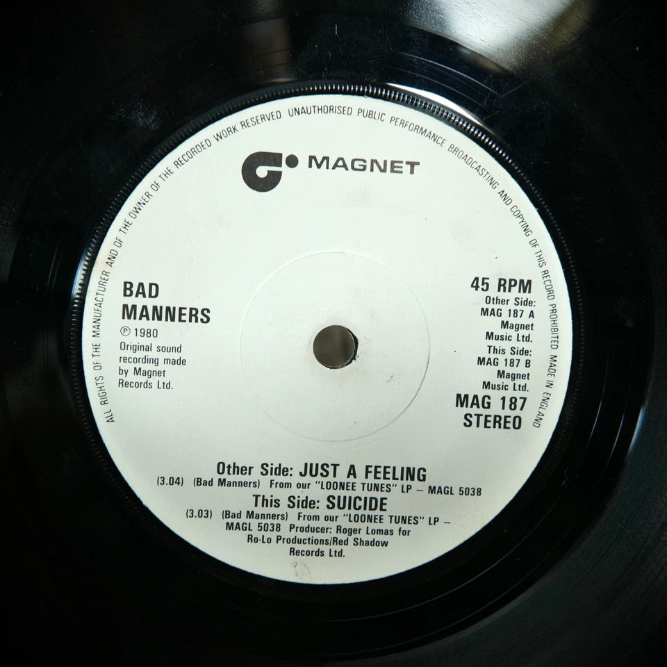 Record 7" Single: Bad Manners, Just a Feeling/Suicide