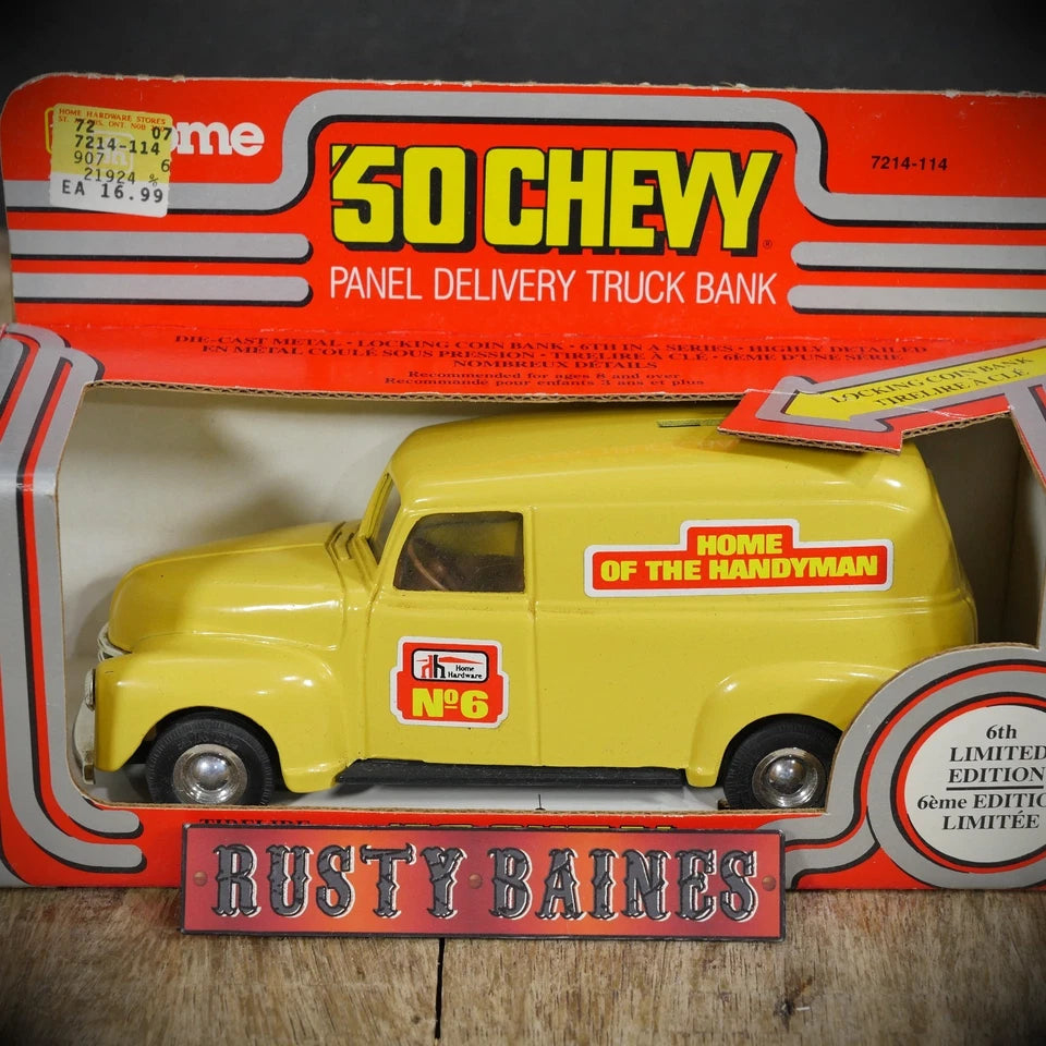 Unusual Chevy, ERTL 1950 Chevy Panel Van Truck Money Box, Ertl/DIY Handyman