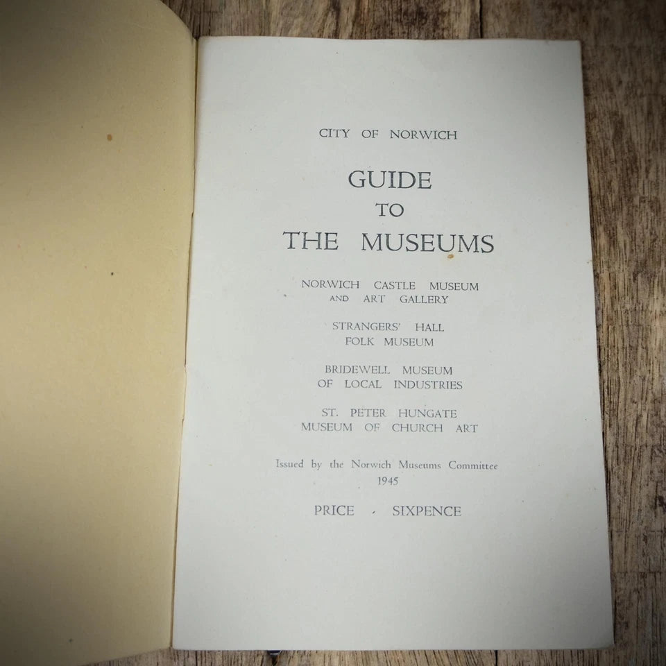 The Museums of the City of Norwich, 1945 Guide Booklet