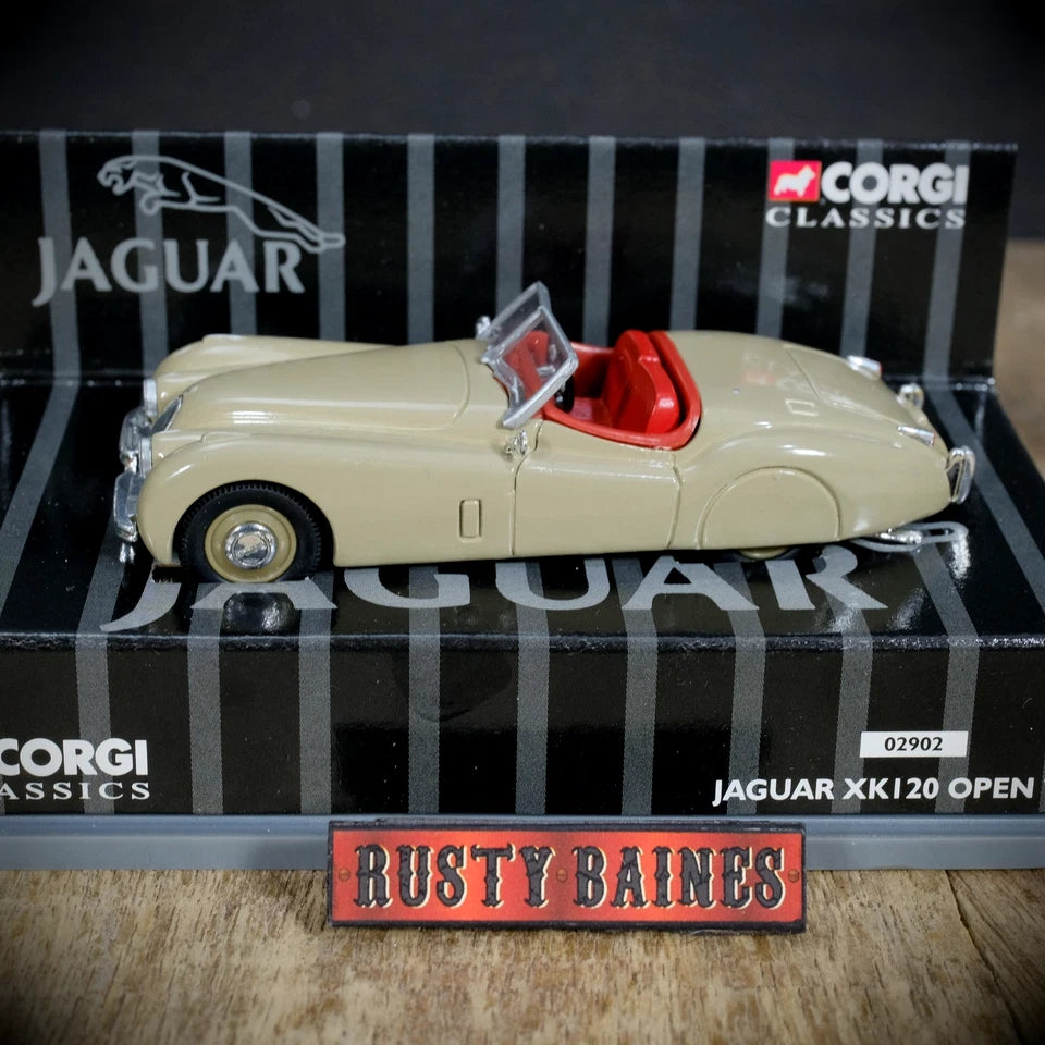 Corgi Jaguar Xk120 Open Top, Cased, Lavender Grey