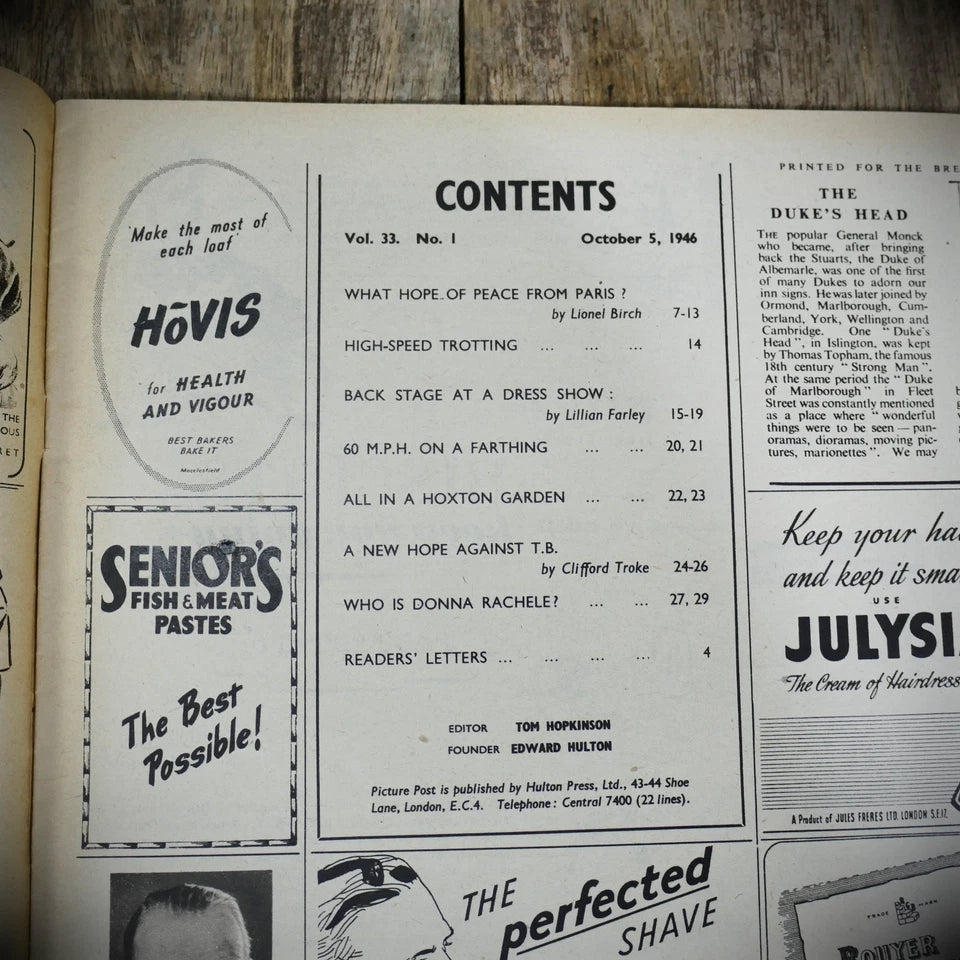 Picture Post 5 October 1946 Hoxton Garden-Francis Reiss, Fashion Show