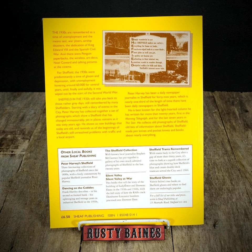 Sheffield in the 1930s, Peter Harvey, 1993 Softcover