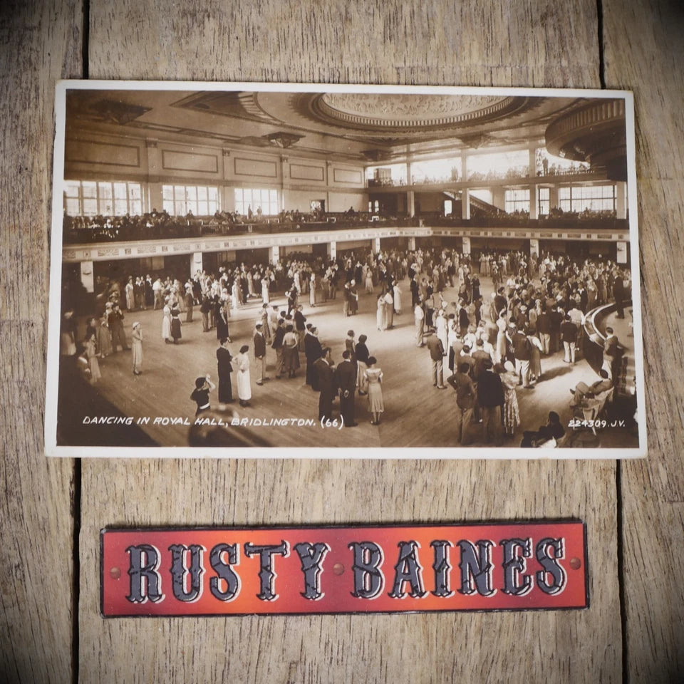 Postcard, Bridlington Dancing in Royal Hall, Real Photo