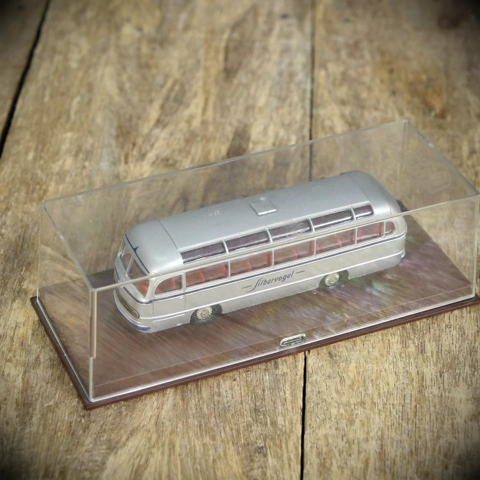 Brekina Mercedes-Benz 0321 Coach Bus, West German, Silver, Plastic, Filbervogel
