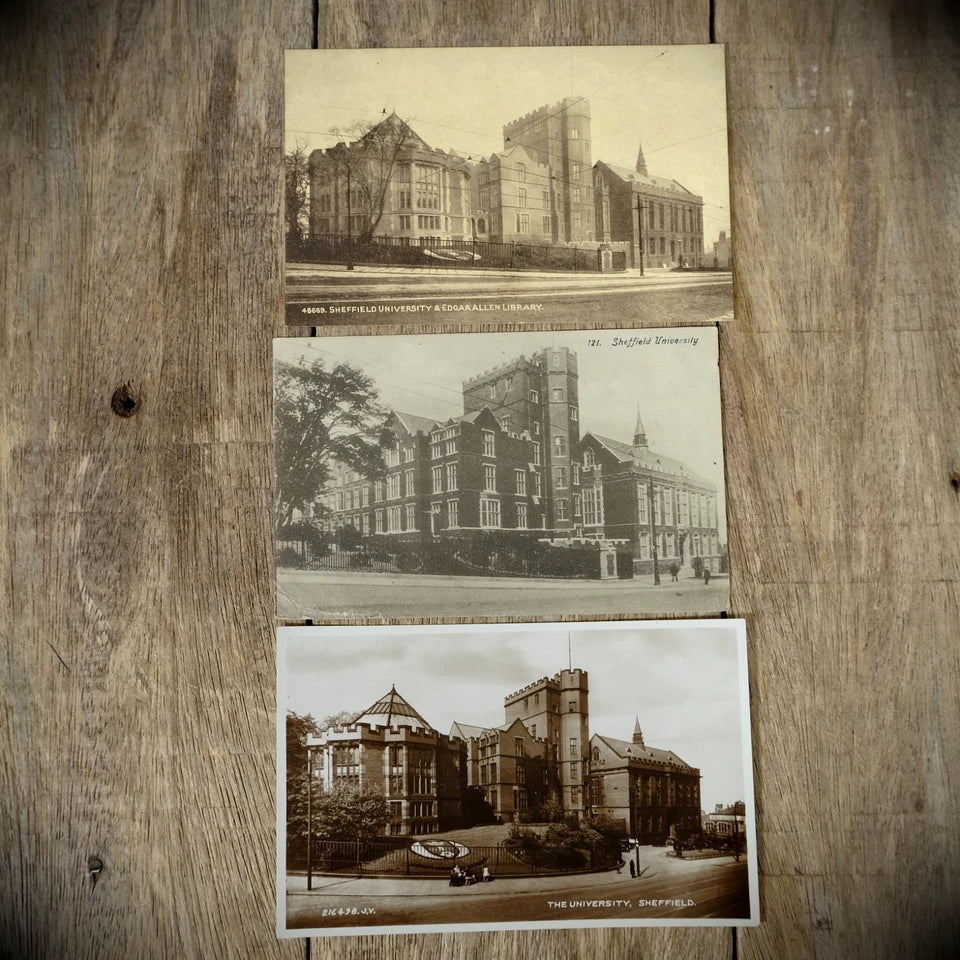 Postcard Bundle, Sheffield University & Edgar Allen Library