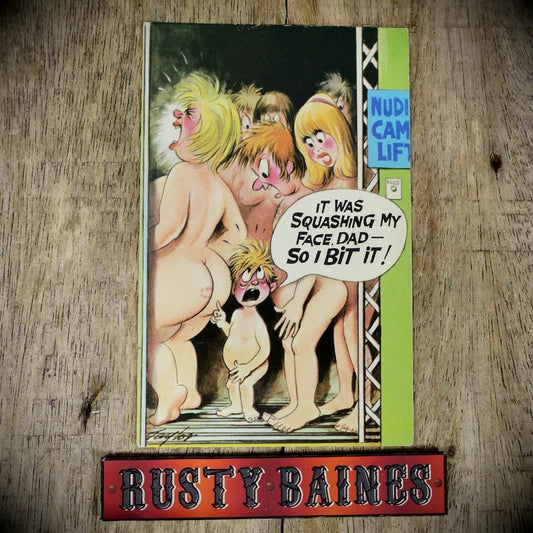 Postcard, Bamforth 132, Nudist Camp Woman Bitten on Bottom