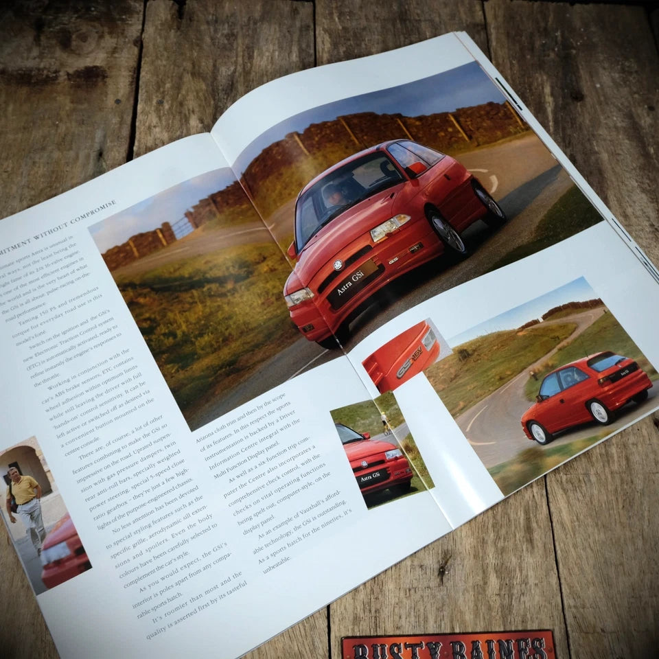 Sales Brochure, Vauxhall Astra 1993 (Mk3, F) SRI, GSI Etc. Hatch/Saloon/Estate