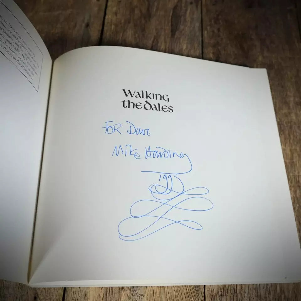 Walking the Dales, Mike Harding, Signed Softcover 1990, Yorkshire Walking