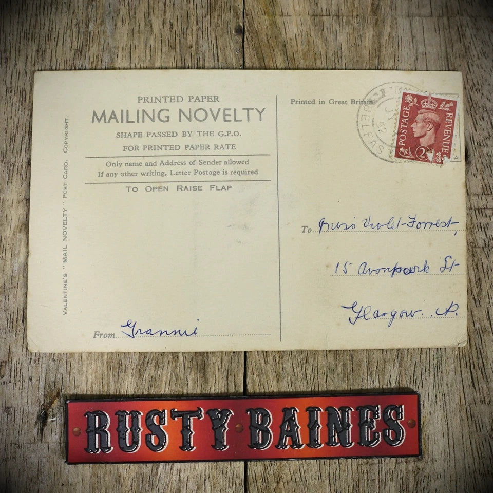 Postcard, Novelty Pull-Out, Belfast Dogs, Good Luck, Printed