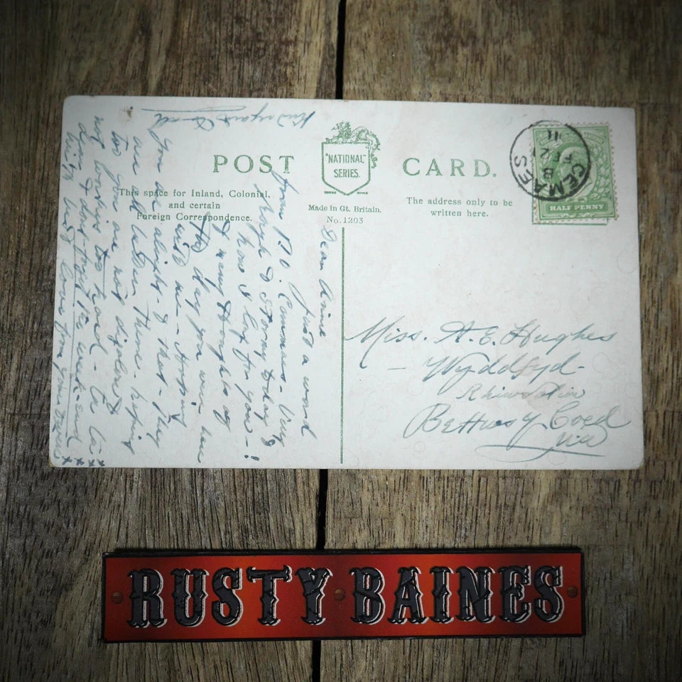 Postcard, Vintage/Antique Bicycle Bike Romance Lovers