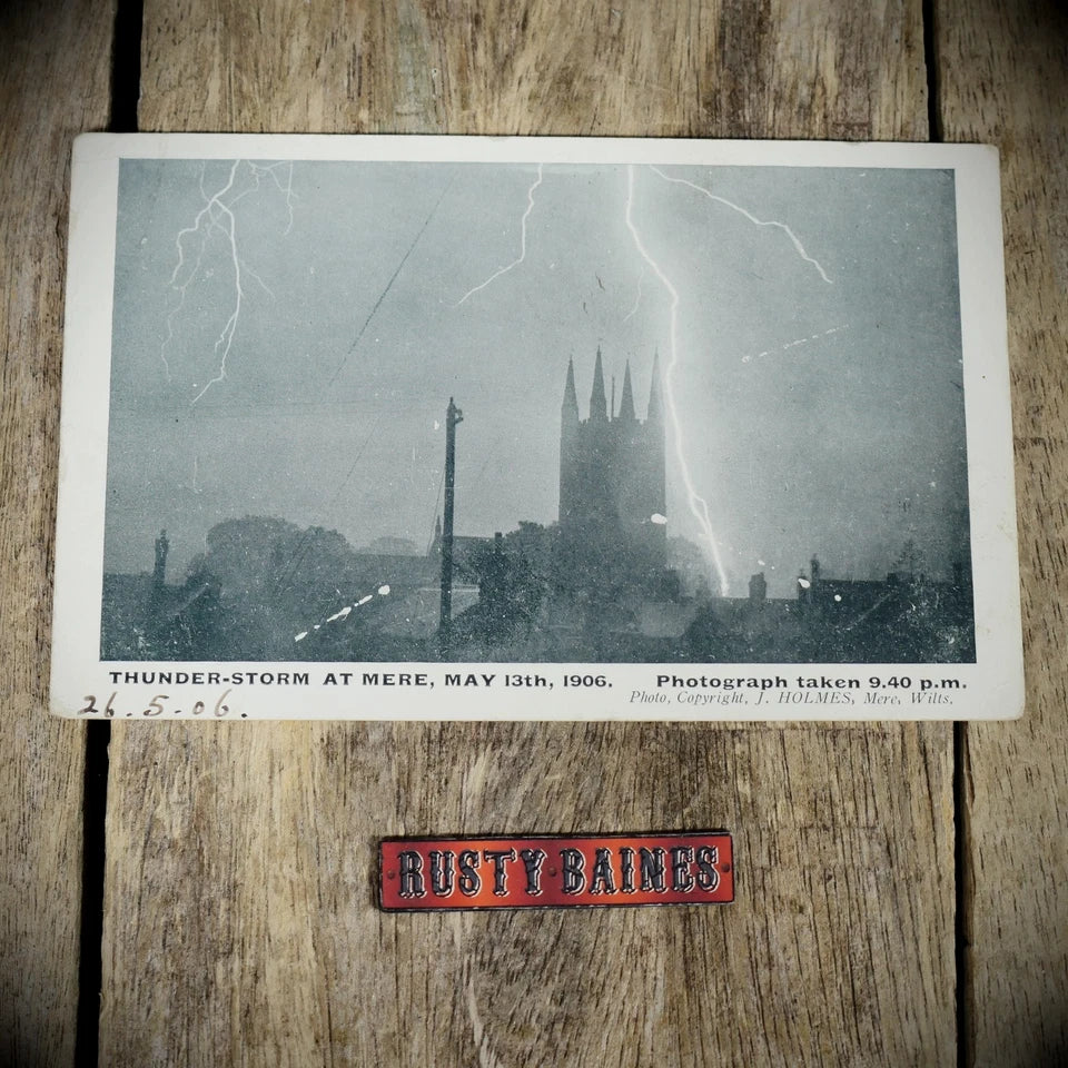 Postcard, Mere Wiltshire, 1906 Lightning/Thunderstorm, Printed