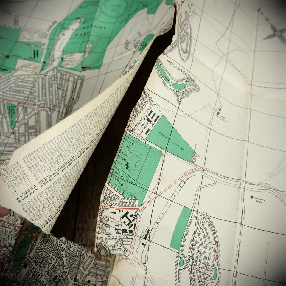 Vintage Sussex Daily News Map of Brighton and Hove