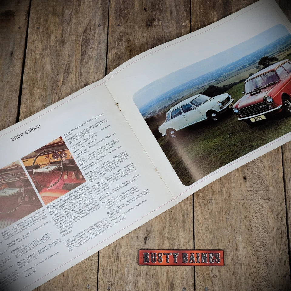 Car Brochure, Morris/British Leyland 1974, Marina/1800/2200/Mini/Clubman/1275GT
