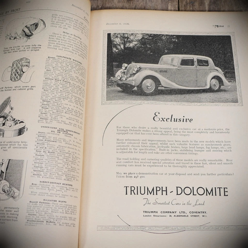 Vintage Motor Magazine December 6th 1938, Pre-WW2, Morris Ten