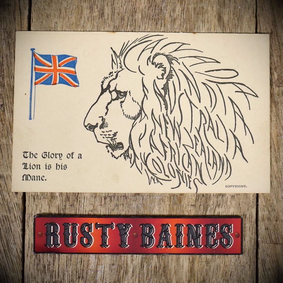 Postcard, British Patriotic Union Jack Flag Lion, Tribute to Colonies
