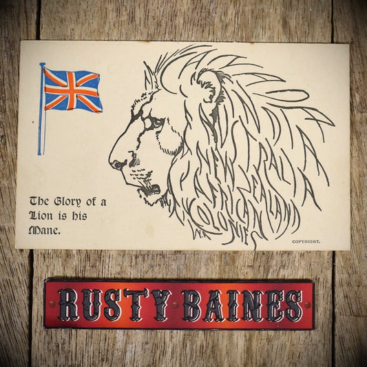 Postcard, British Patriotic Union Jack Flag Lion, Tribute to Colonies