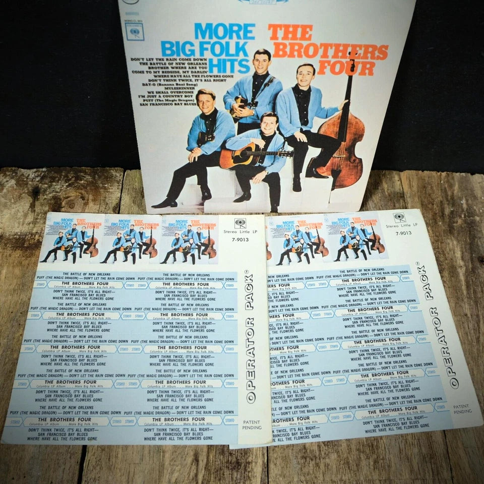 Record 7", The Brothers Four, More Big Folk Hits, Jukebox Coin Op