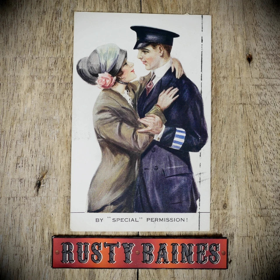 Postcard, Inter Art Dear Heart Series, Glamour Romance Couple
