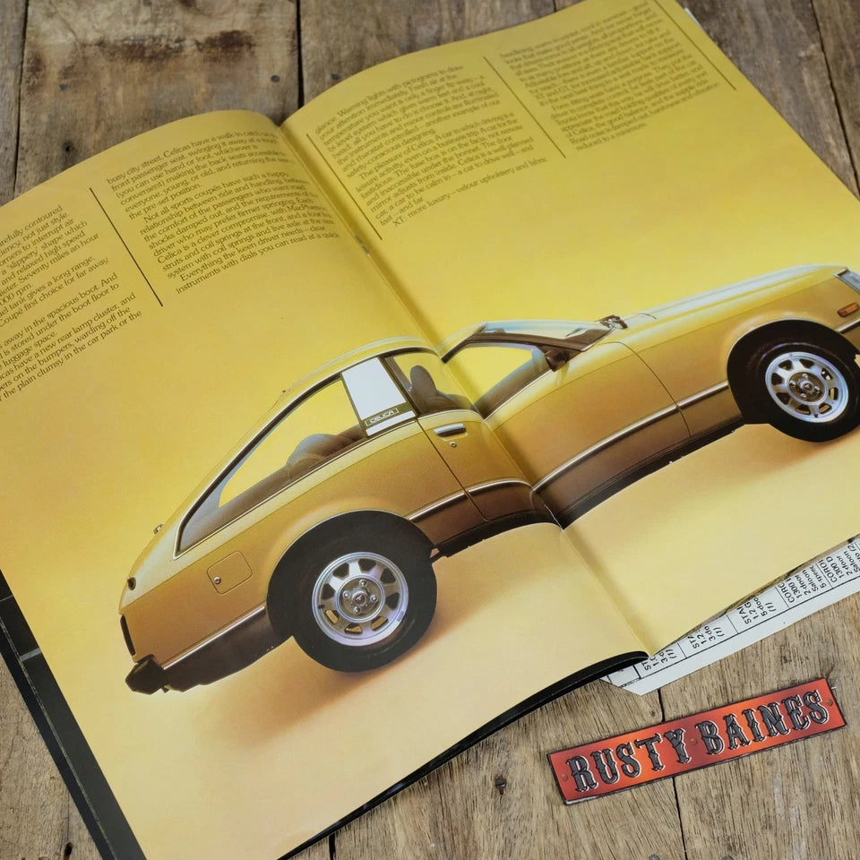 Original Car Brochure, 1980 Toyota Celica Range, UK Price List, Coupe/Liftback