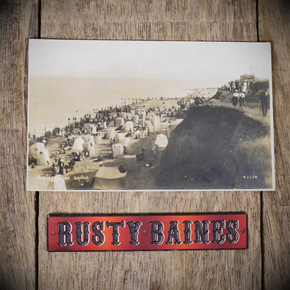 Postcard, Hornsea Beach Tents 1930's Real Photo