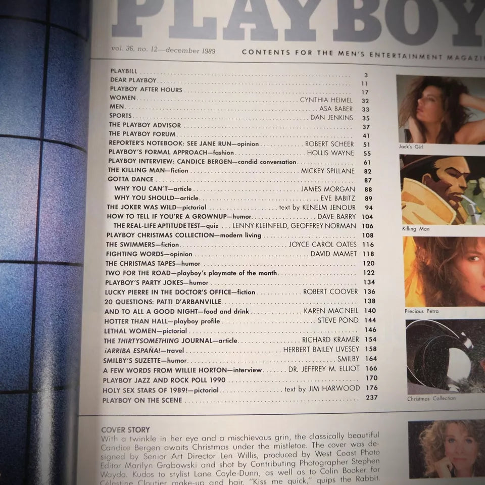 Playboy Magazine December 1989