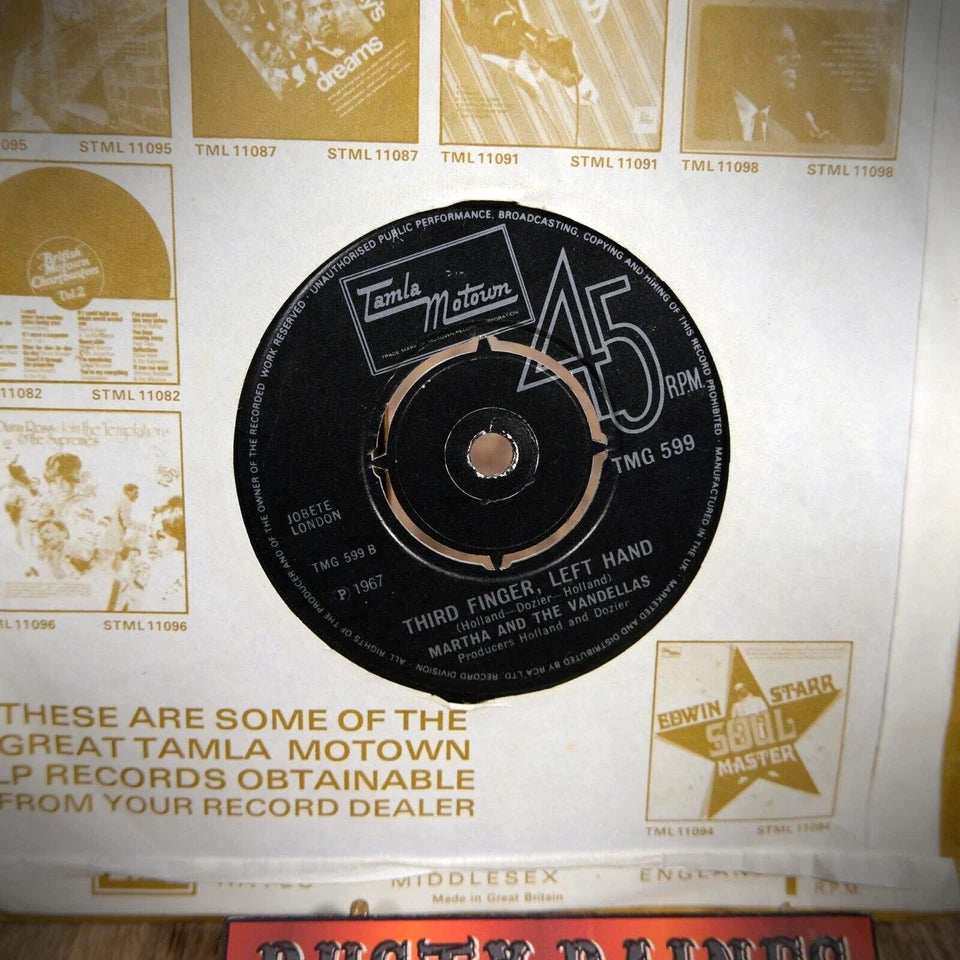 Record 7" Single, Martha Reeves, Jimmy Mack/Third Finger Left Hand
