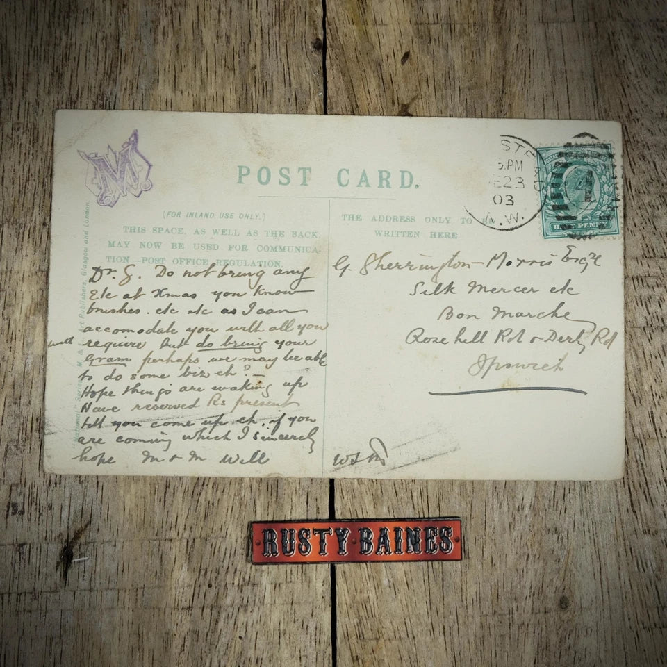 Postcard, Comic/Humour, Unhappy Triplets Man Dad Pram, Clock Face