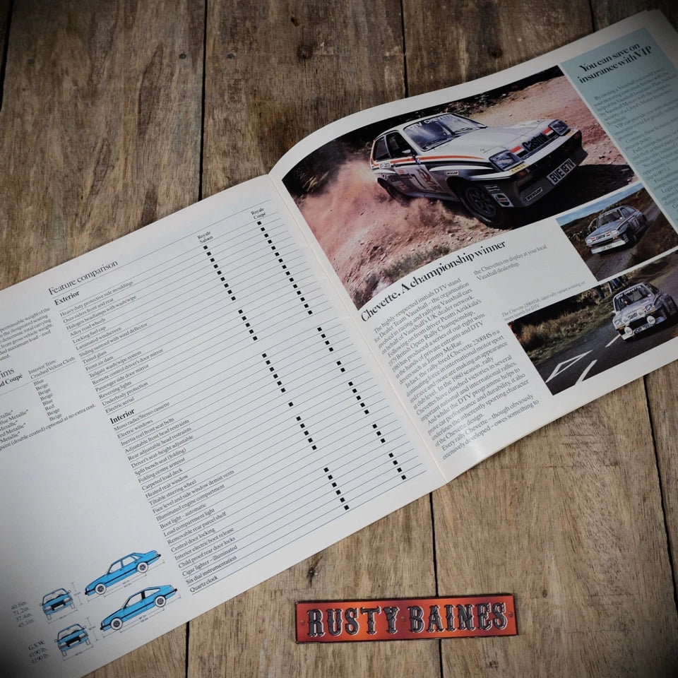 Car Brochure, Vauxhall Range 1981, Royale, Viceroy, Astra, Carlton, Cavalier