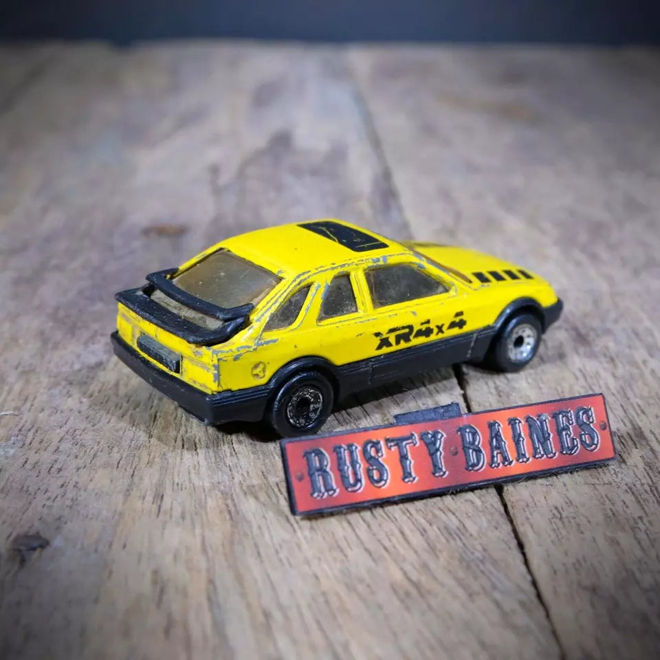 Matchbox Ford Sierra XR4i, Yellow, Playworn, No Box