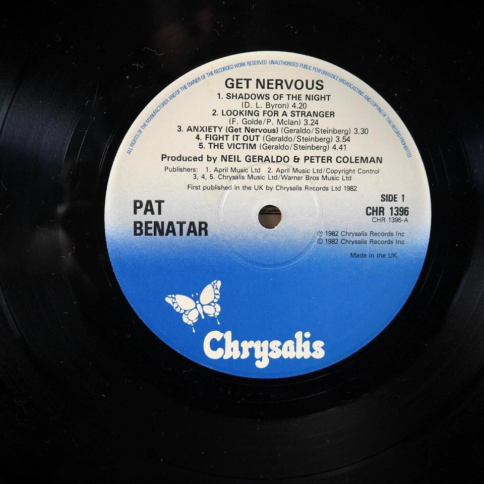Record LP Album, Pat Benatar, Get Nervous