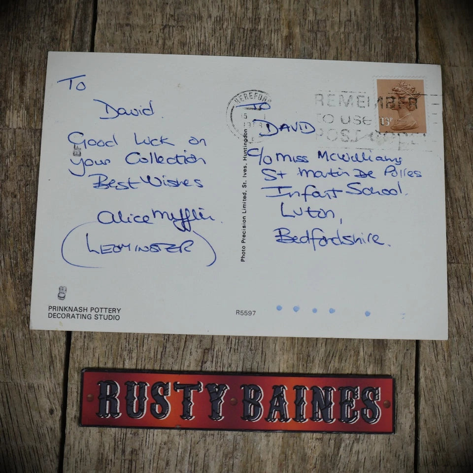 Postcard, Prinknash Pottery Decorating Studio, continental size