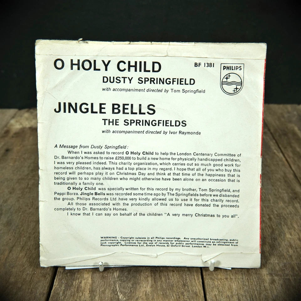 Record 7" Single: Dusty Springfield: O Holy Child, Jingle Bells