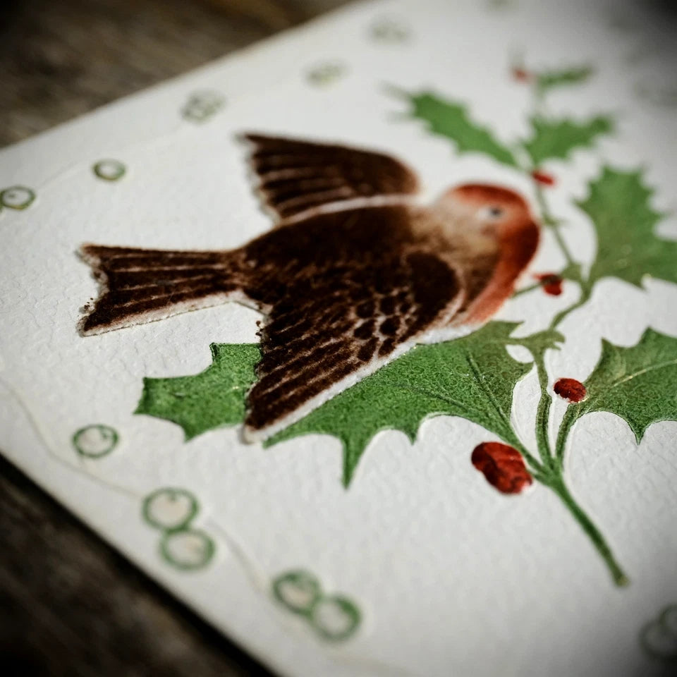 Bundle of Better Christmas Greetings Postcards, Applied Felt, Birds