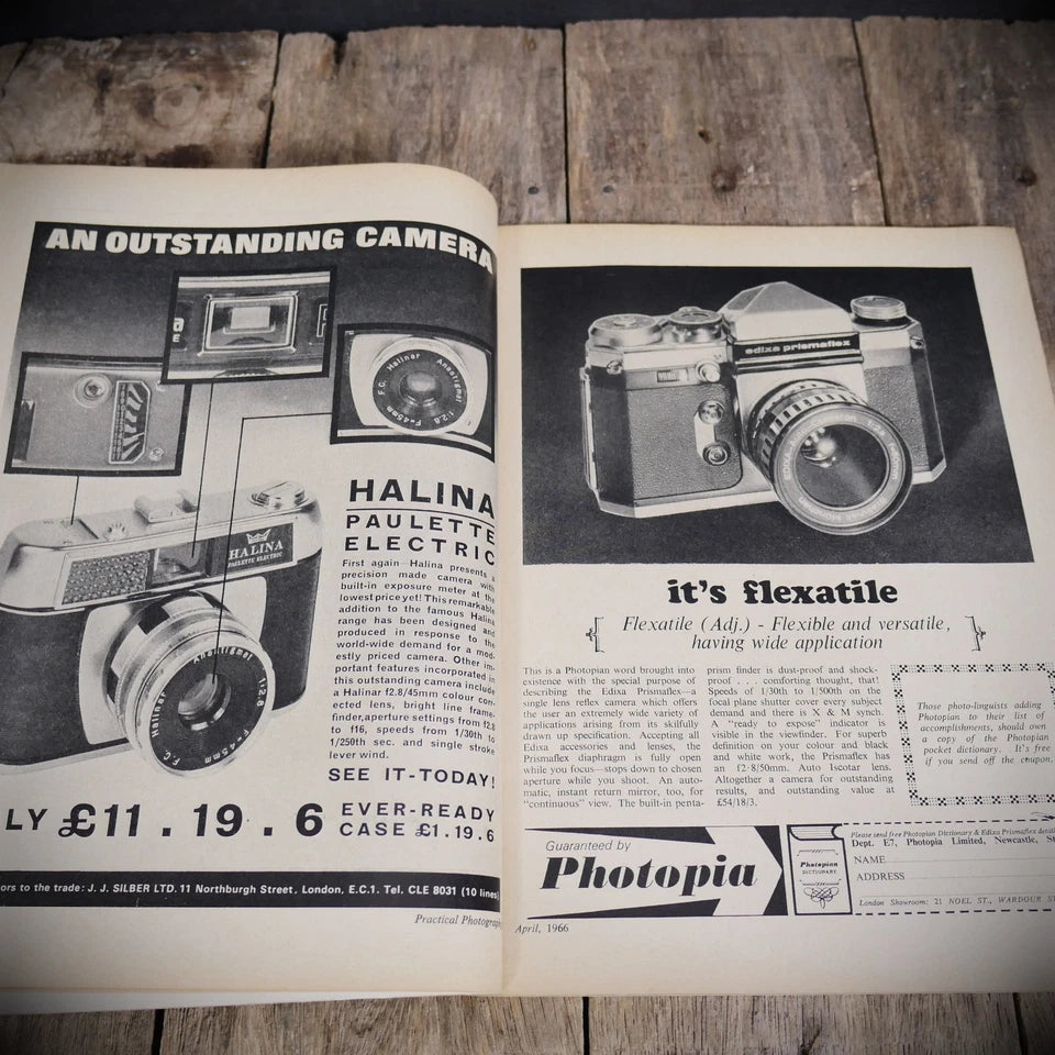 Vintage Practical Photography Magazine April 1966