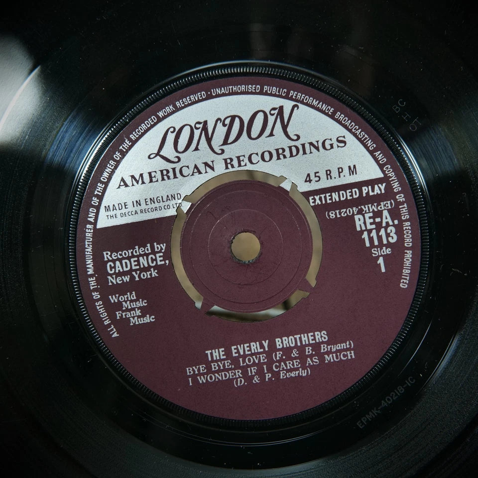 Record 7" EP, The Everly Brothers, Bye Bye Love Etc. RE-A 1113