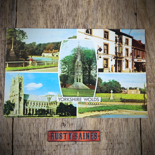 Postcard, Yorkshire Wolds Multiview, East Yorks Driffield Etc. Printed
