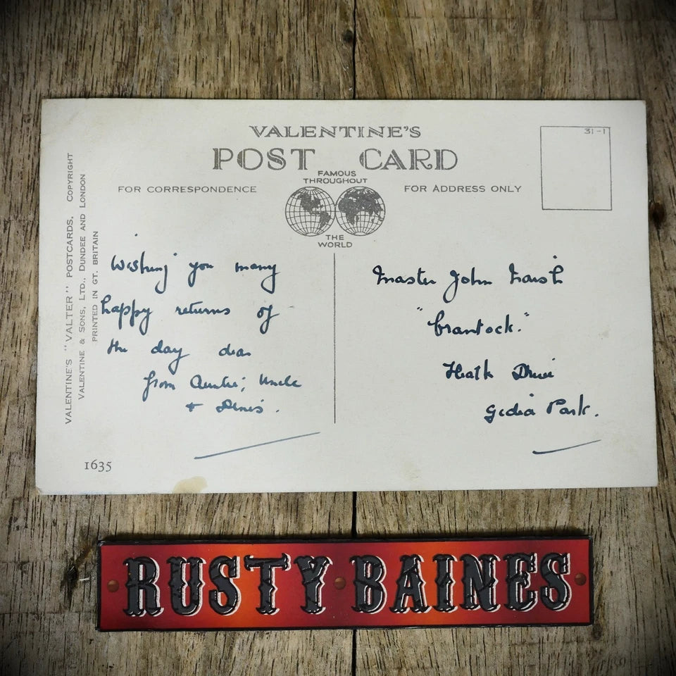 Postcard, Valentine Valter, Dog Writing Letter, Out of Ink