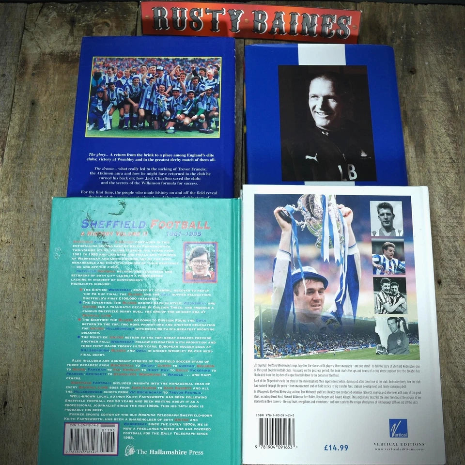 Job Lot/Bundle of Sheffield Wednesday Hardback Books, Lee Bullen Etc.