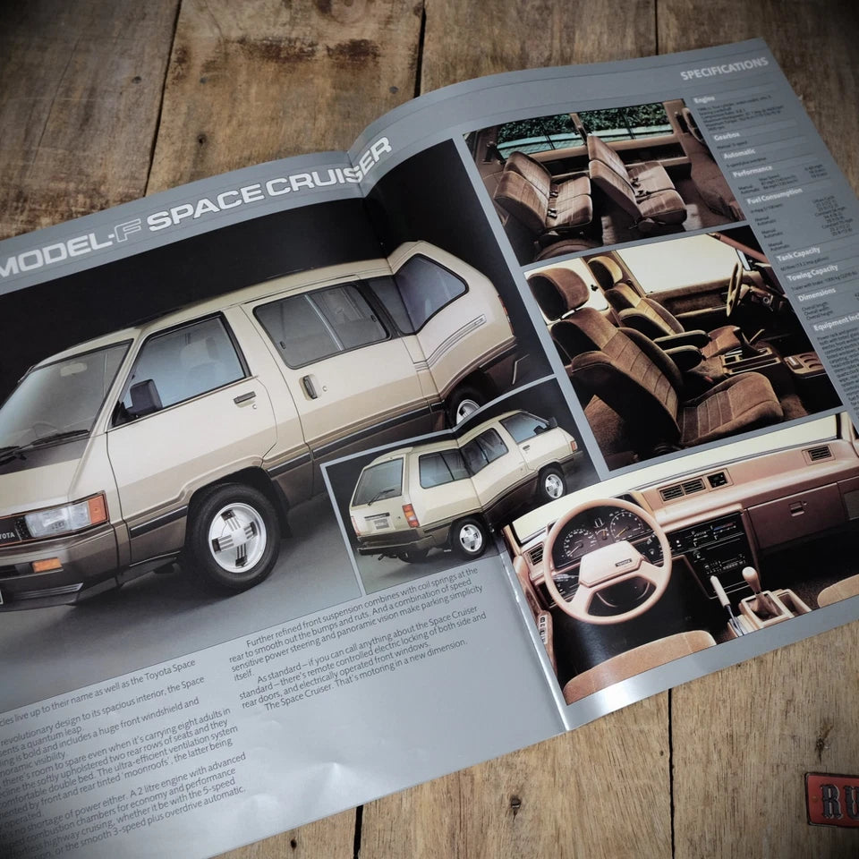 Car Brochure, Toyota Range 1986 UK, Celica, Corolla, Supra, Landcruiser Etc.
