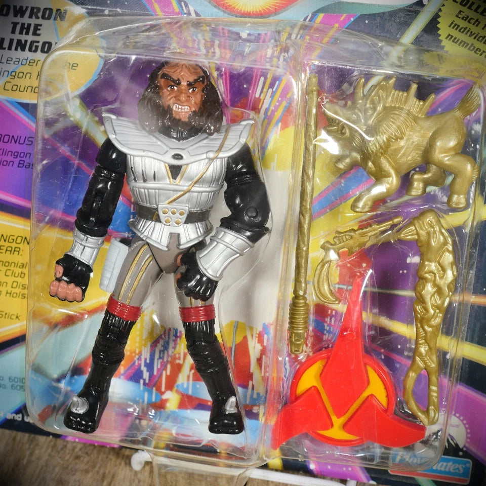 Playmates Star Trek Next Generation 4.5" Figure 1990's Gowron Klingon Woolworths