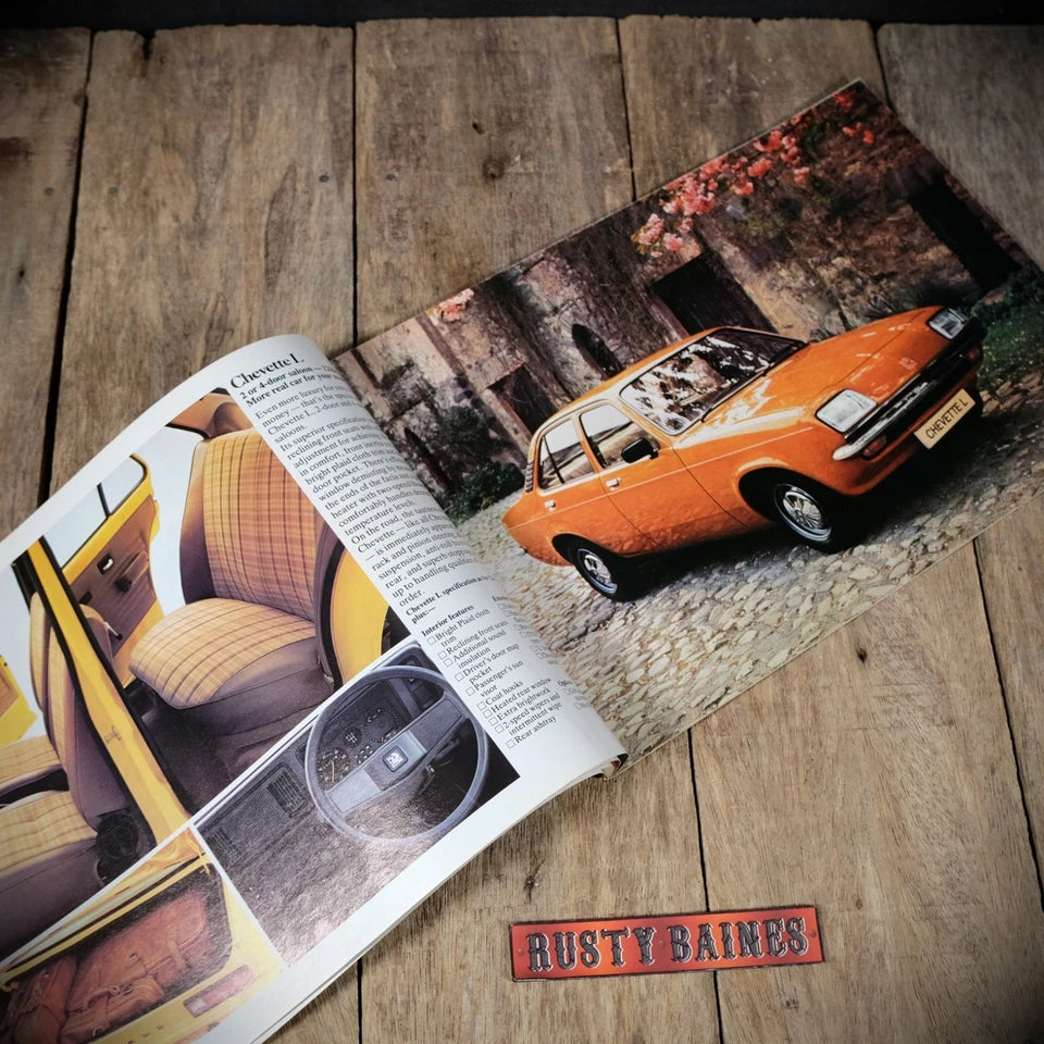 Car Brochure, Vauxhall Range 1979, Royale, Chevette, Carlton, Cavalier