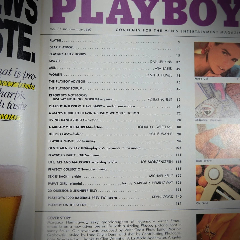 Playboy Magazine 1990 May