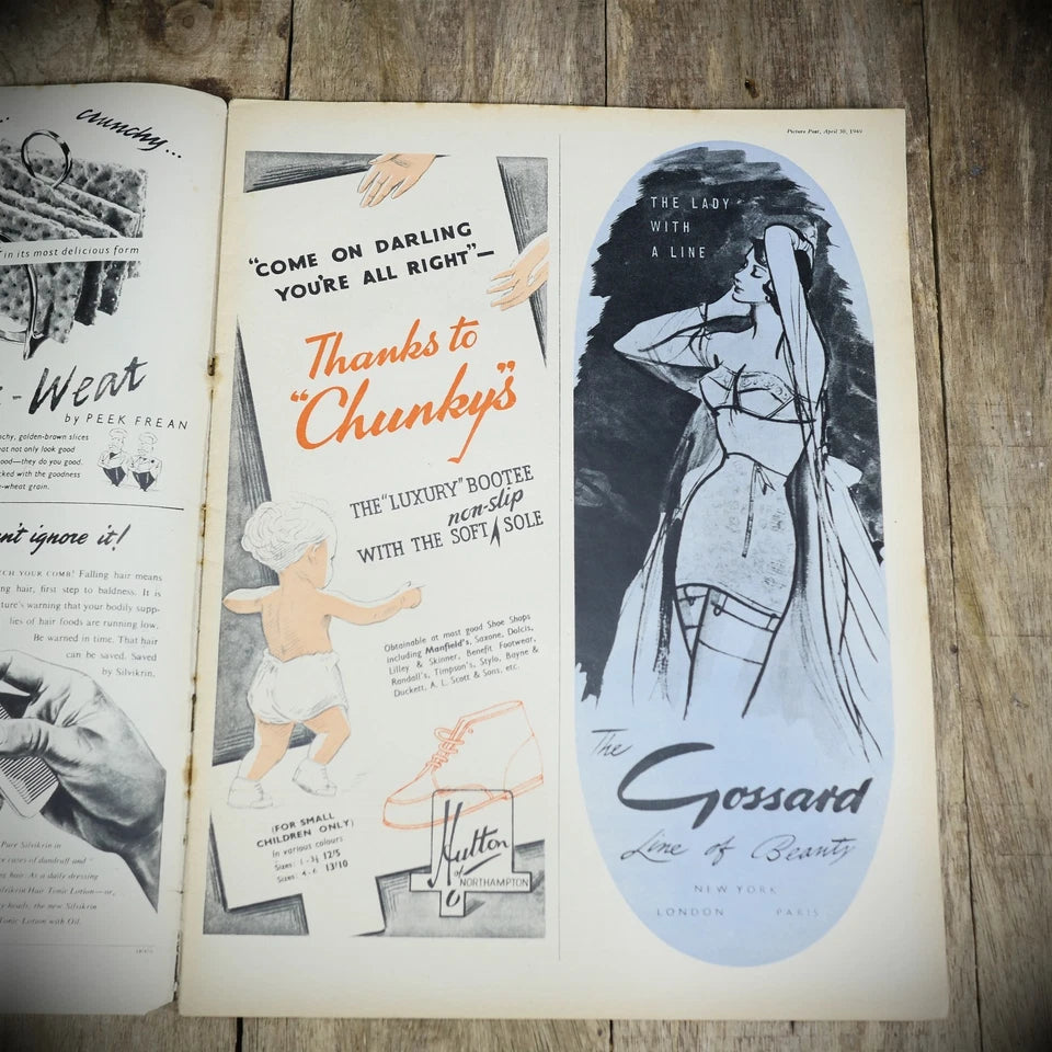 Picture Post 30 April 1949, Bieldside School, K Hutton Lingerie, Emlyn Williams